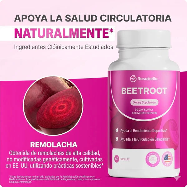 Rosabella Beetroot™ Cápsulas de Remolacha para favorecer la circulación y la vitalidad*